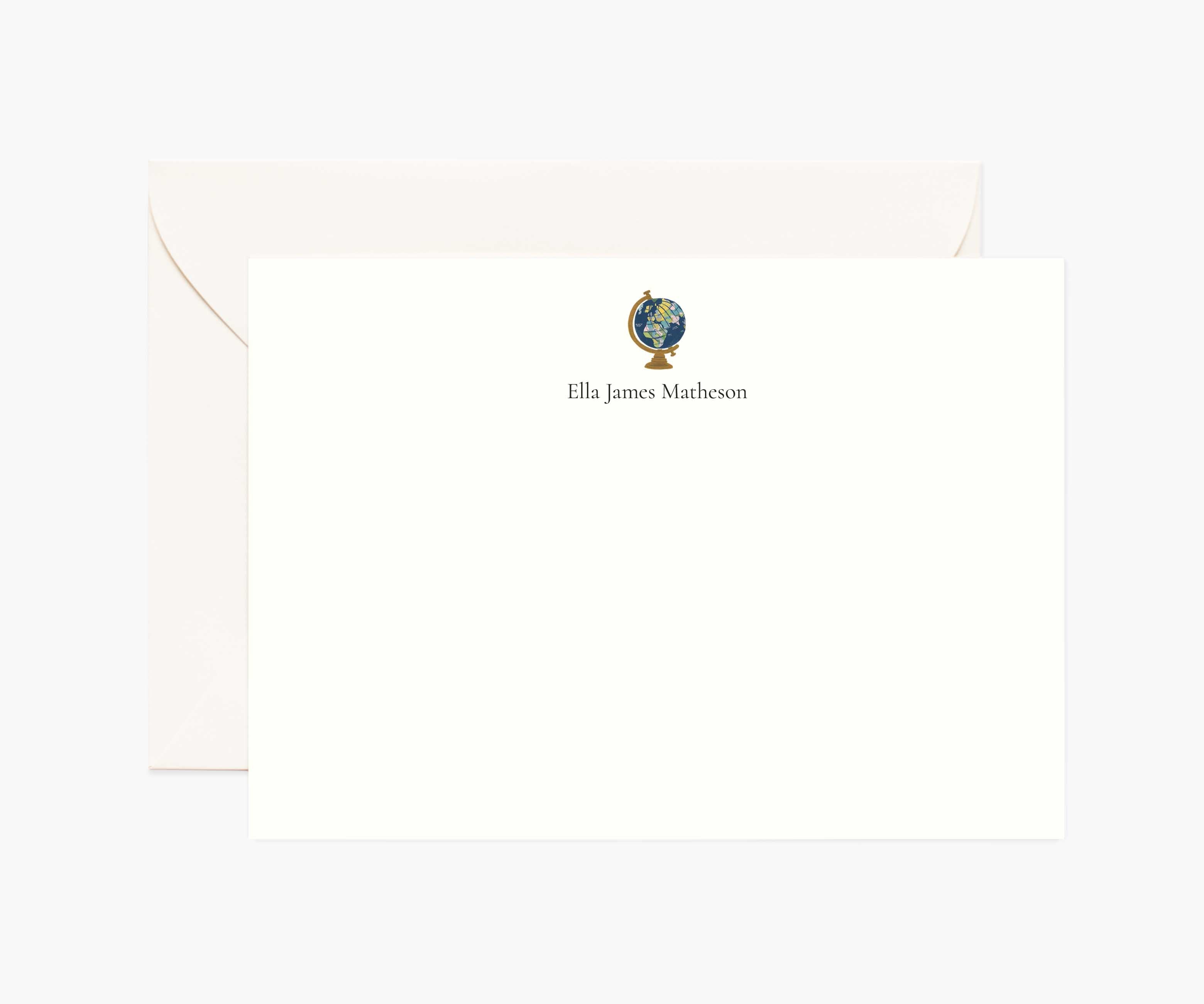 Travel Personalized Stationery  - Globe